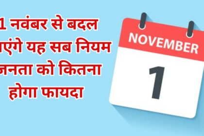 1 नवंबर से बदल जाएंगे यह नियम, आम आदमी पर पड़ेगा असर, 1 November Change 5 Rules